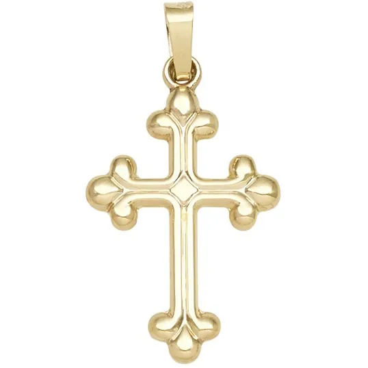 14k Yellow Gold Cross Pendant