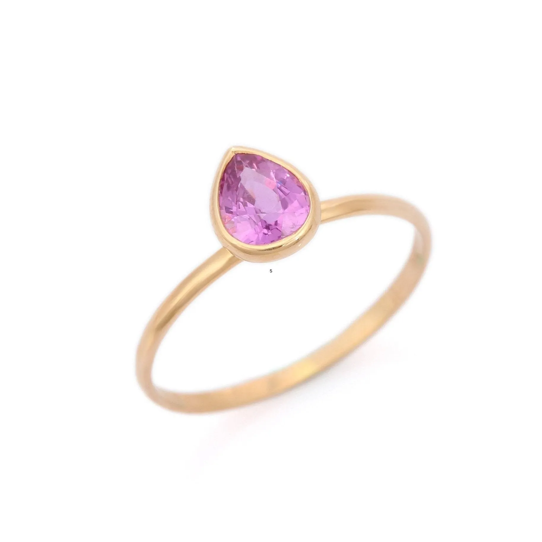 18K Yellow Gold Sapphire Ring