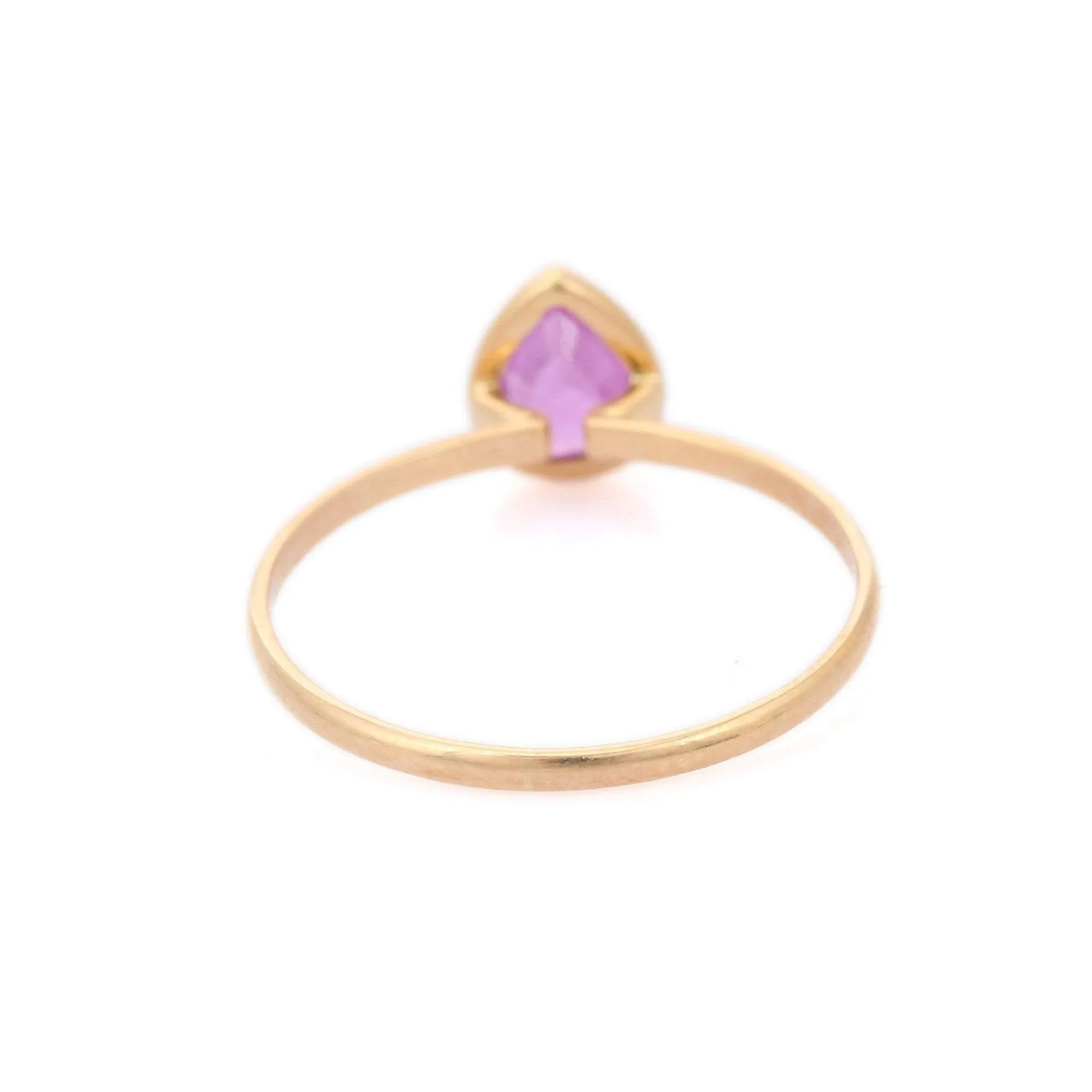 18K Yellow Gold Sapphire Ring