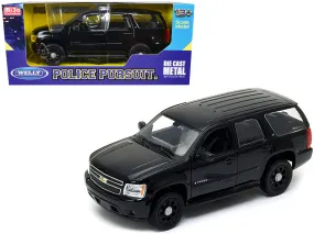 2008 Chevrolet Tahoe Unmarked Police Car Black 1/24 Diecast Model Car by Welly