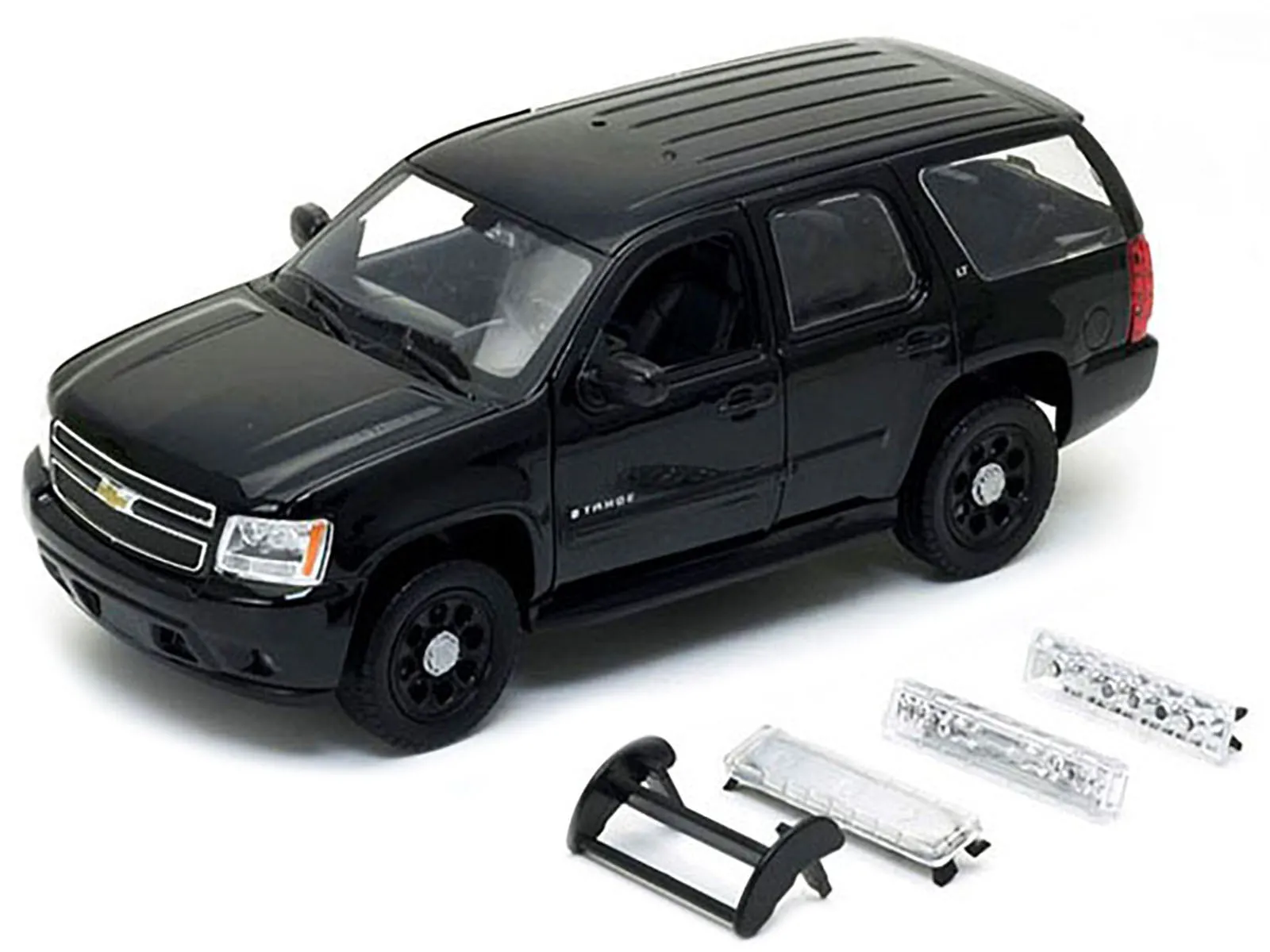 2008 Chevrolet Tahoe Unmarked Police Car Black 1/24 Diecast Model Car by Welly