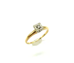 3 Ptw Diamond Illusion Engagement Ring