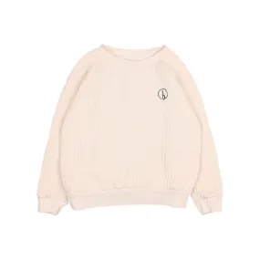 6674-PADDED SWEATSHIRT-Cream Pink