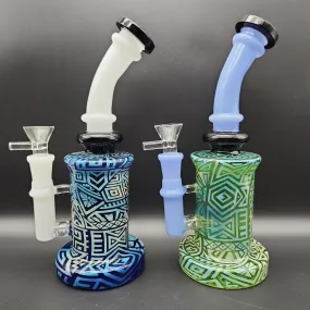 9.5 Etched Hollowfoot Water Pipe