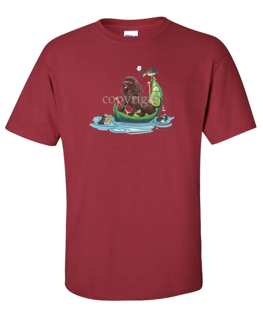 American Water Spaniel - Canoe - Caricature - T-Shirt