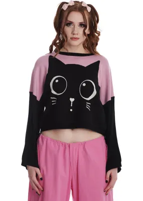 Banned Haru Cat Jumper Pink