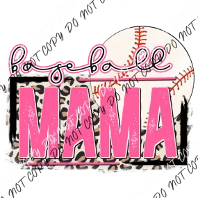 Baseball Mama Pink DTF Transfer