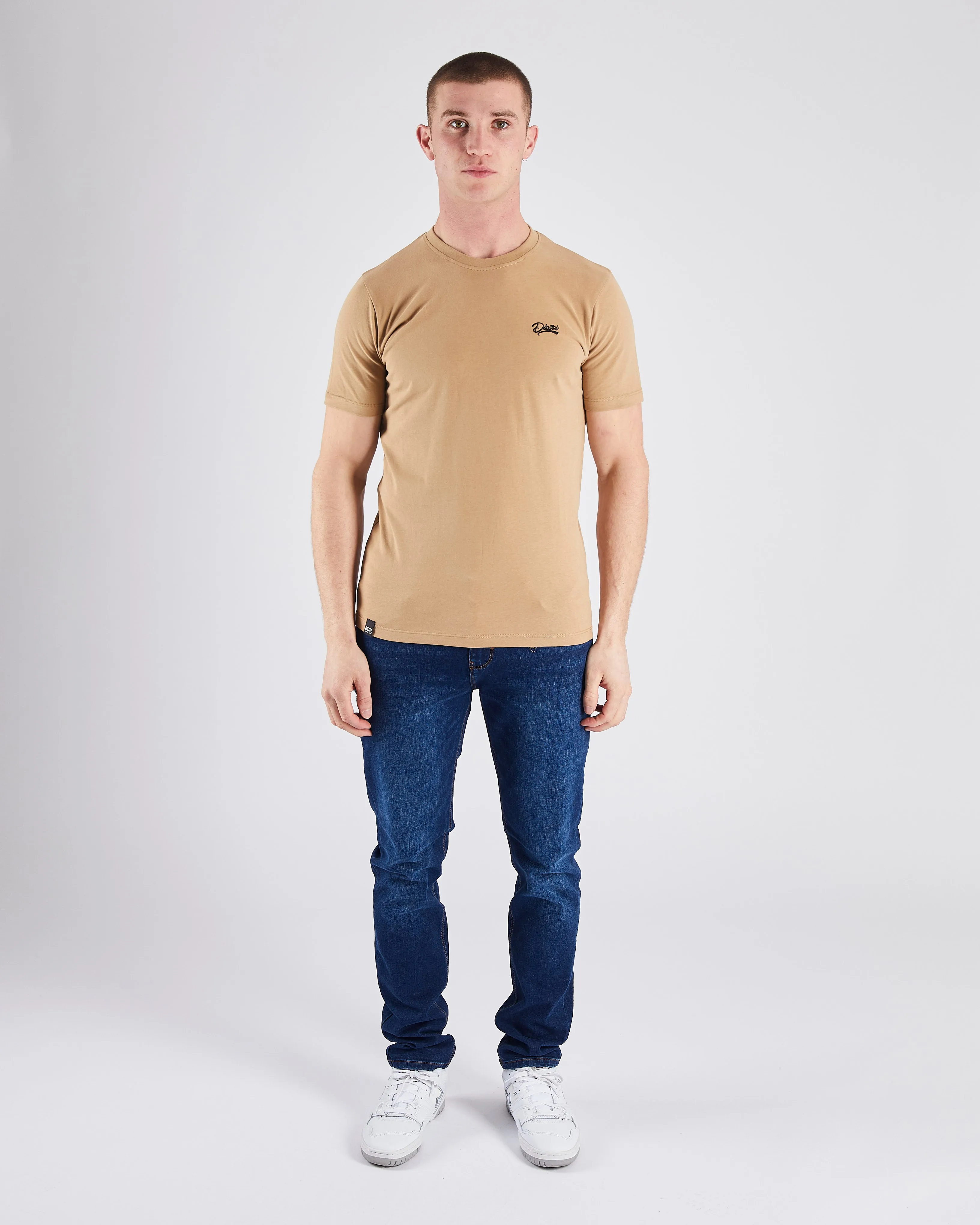 Basic Caden O Neck Tee Cuban Brown