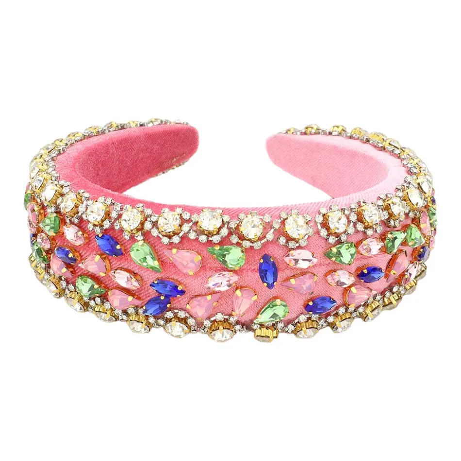 Beautiful Multi Stone Embellished Headband