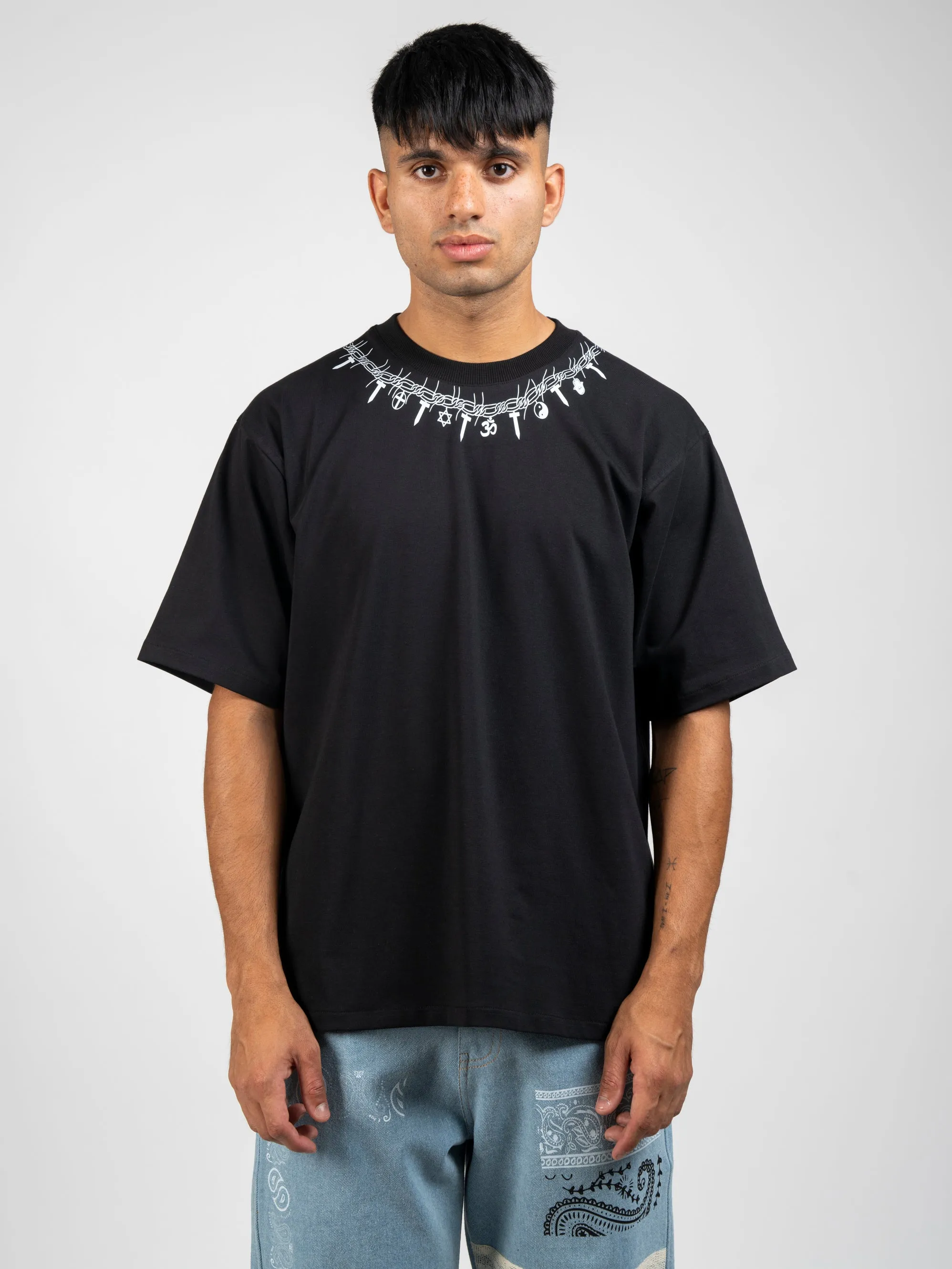 Black Religious Necklace T-shirt