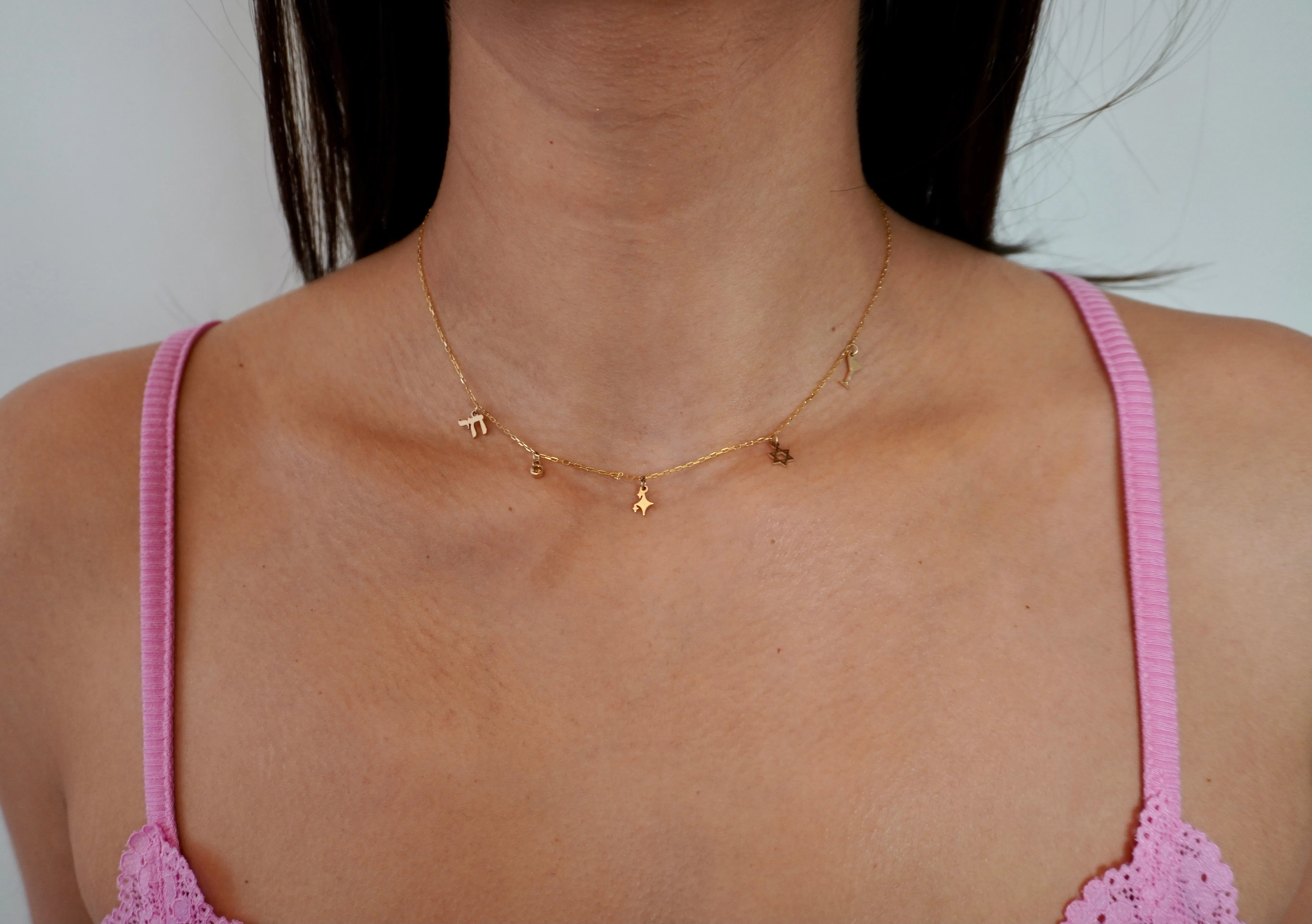 Build Your Own Two Charm Necklace | 10k Yellow Gold