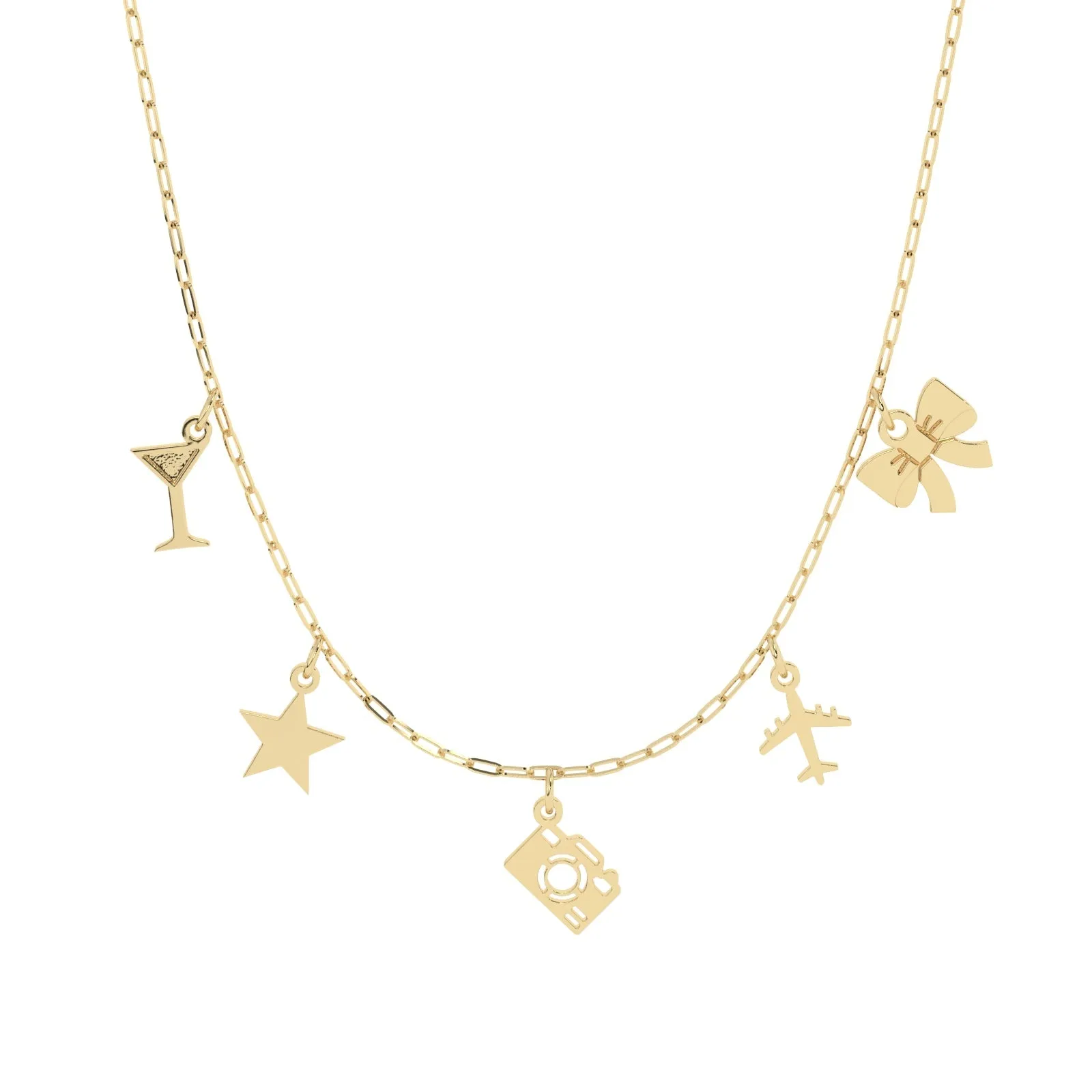 Build Your Own Two Charm Necklace | 10k Yellow Gold