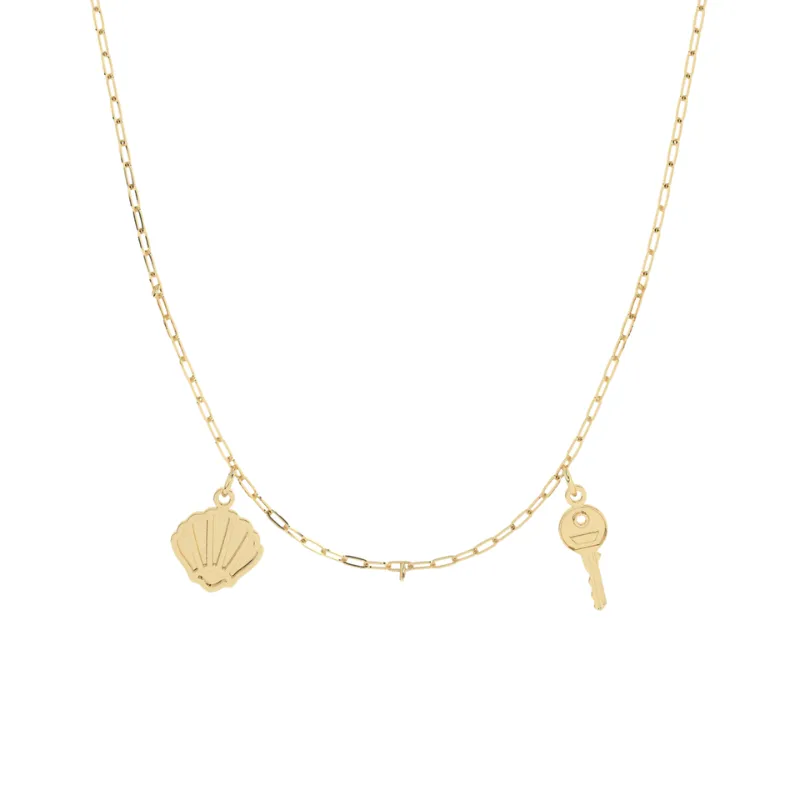 Build Your Own Two Charm Necklace | 10k Yellow Gold