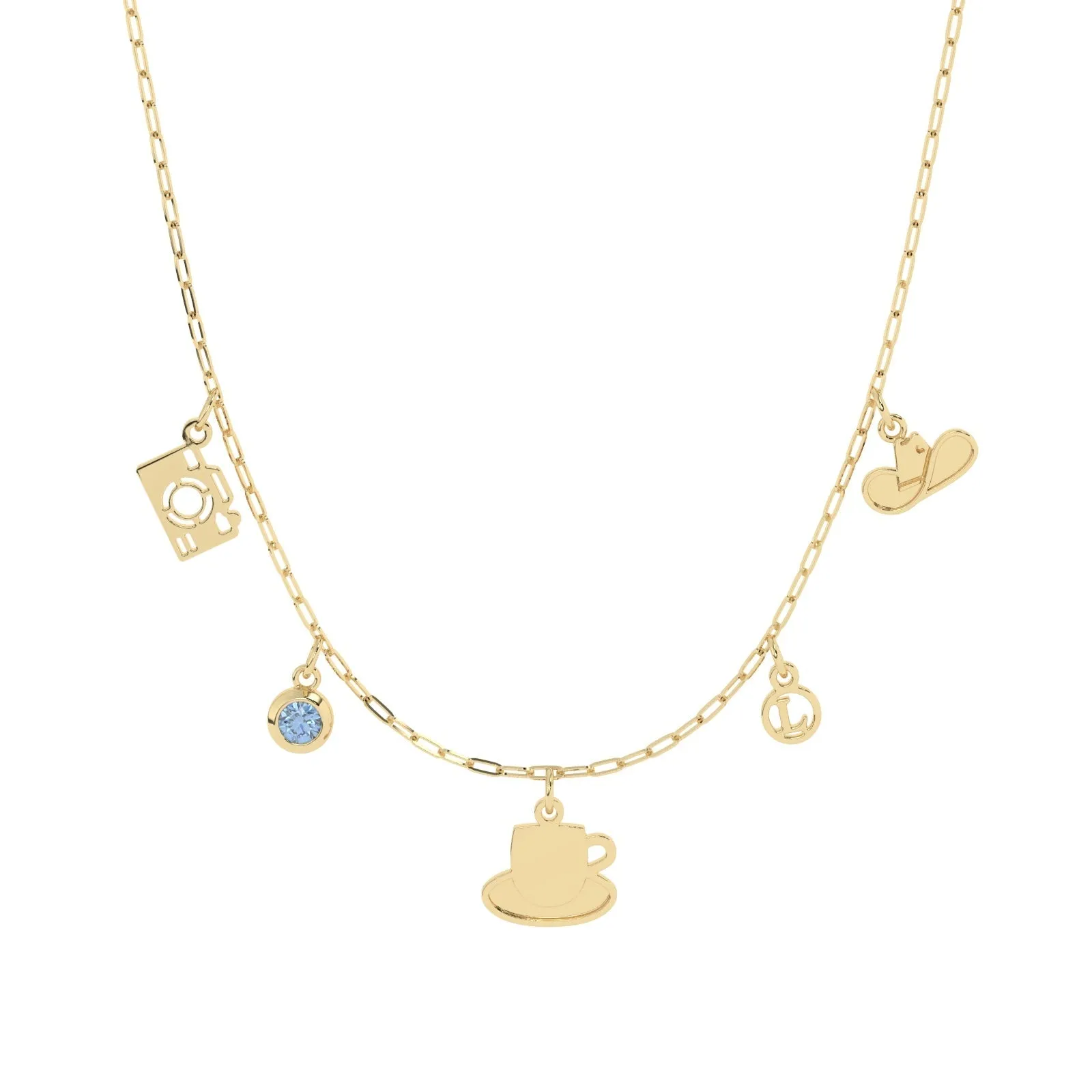 Build Your Own Two Charm Necklace | 10k Yellow Gold