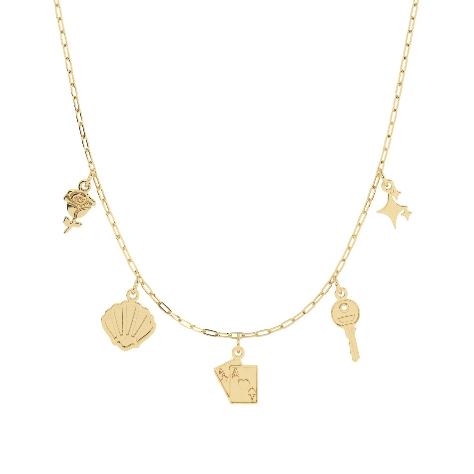 Build Your Own Two Charm Necklace | 10k Yellow Gold