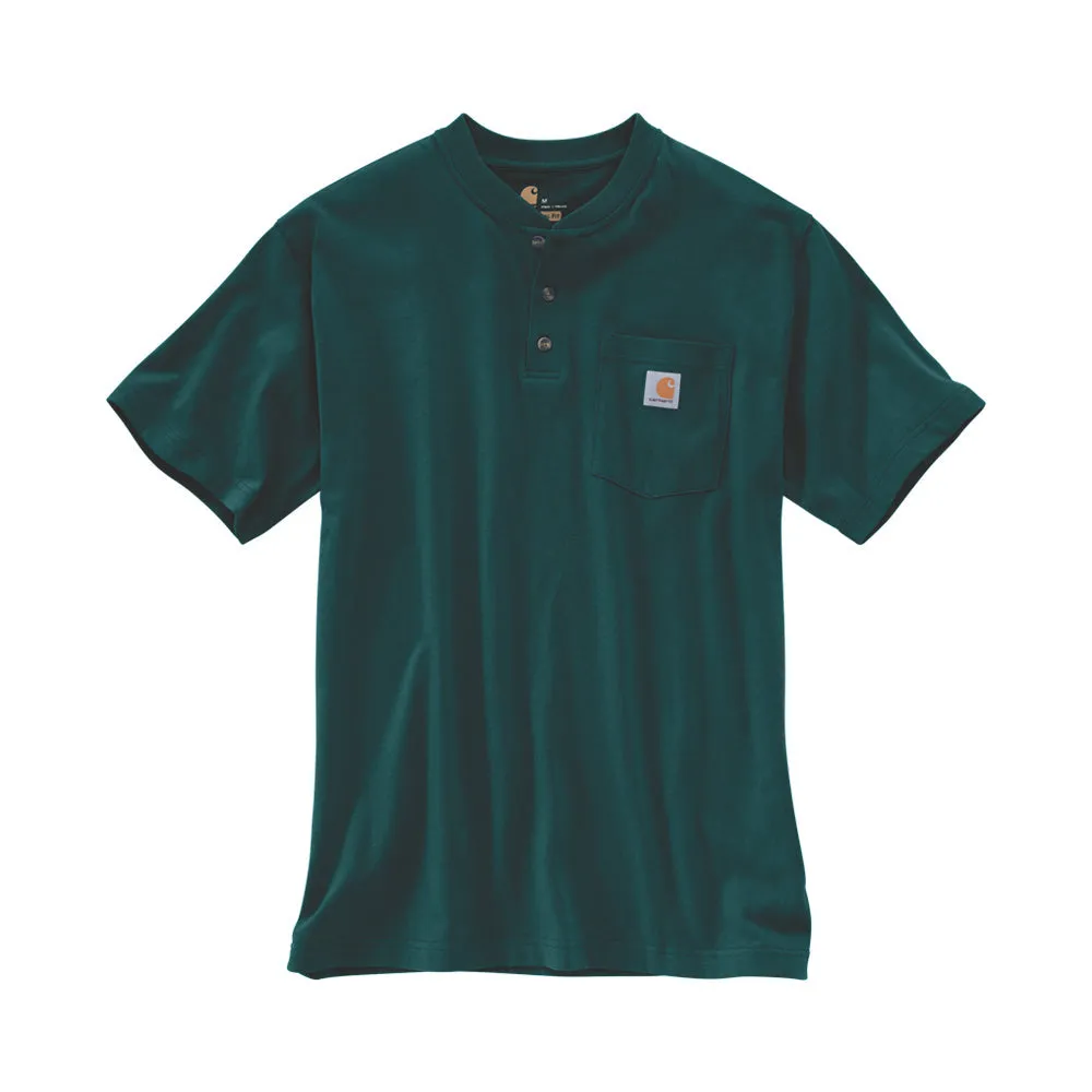 Carhartt Men's Short Sleeve Pocket Henley_Hunter Green