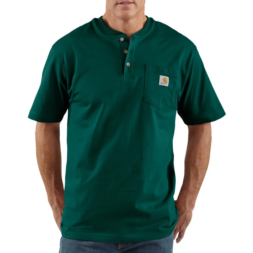 Carhartt Men's Short Sleeve Pocket Henley_Hunter Green