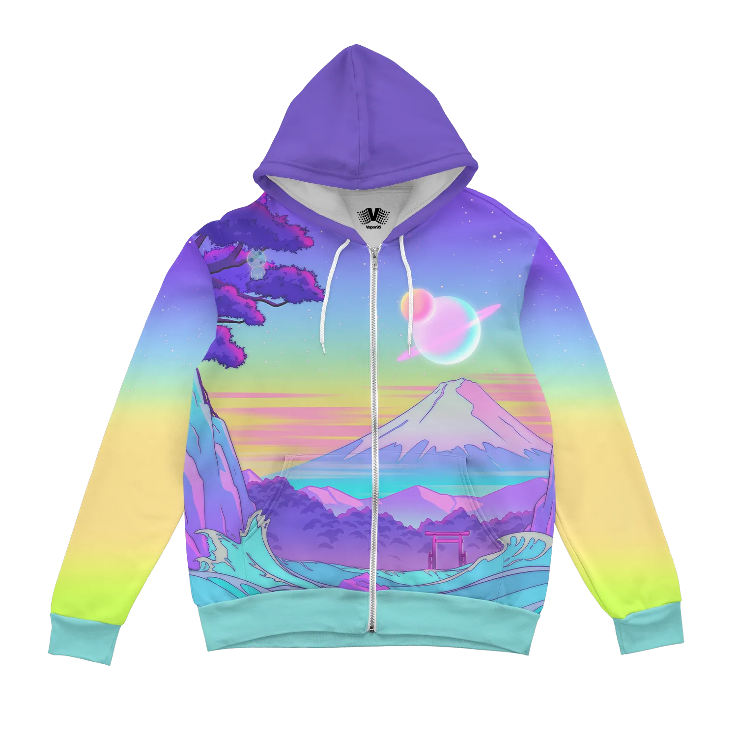 Celestial Fuji Zip Up Hoodie