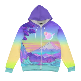 Celestial Fuji Zip Up Hoodie