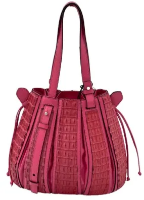 Fern Hornback Leather Handbag Pink