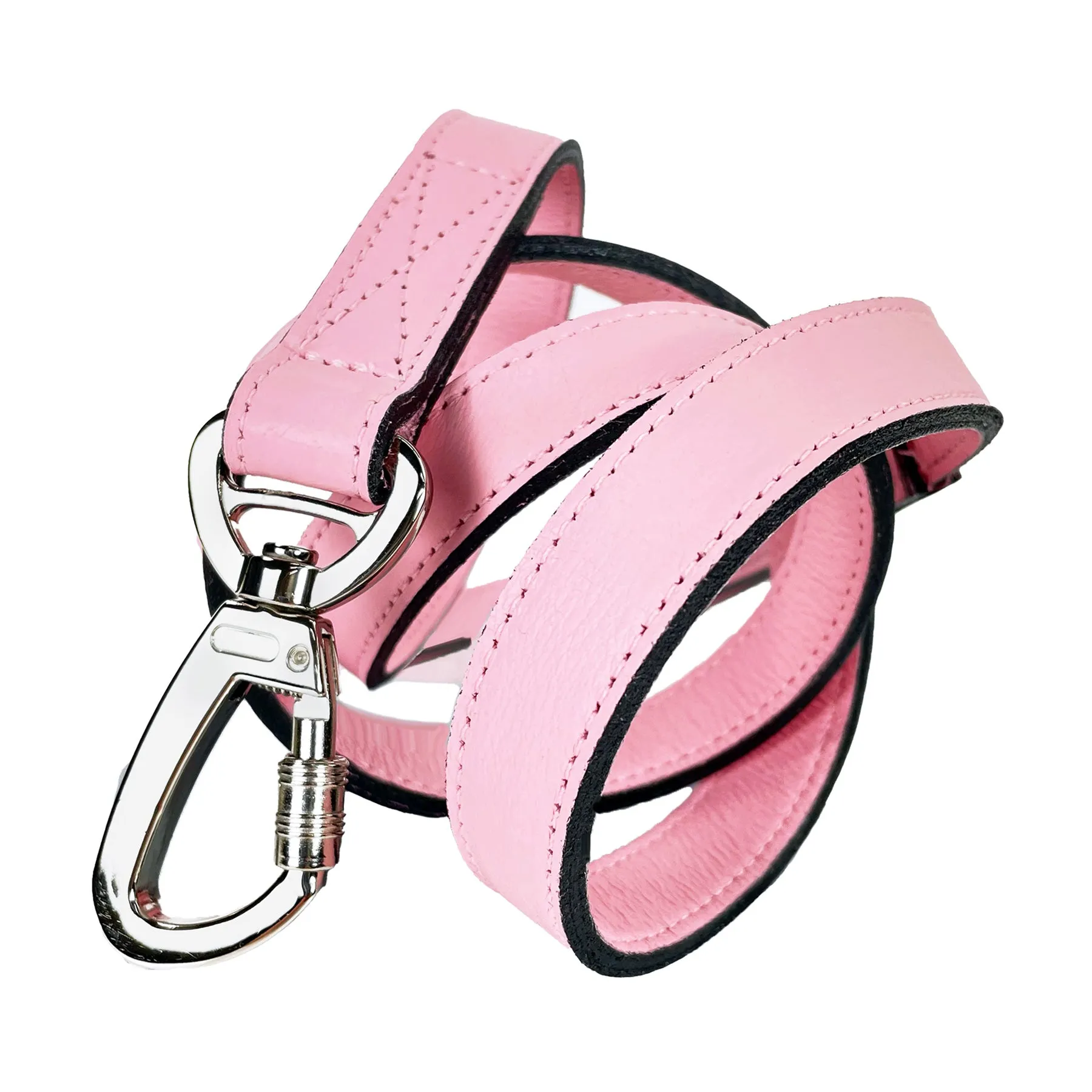 Georgia Rose Dog Leash in Sweet Pink & Nickel