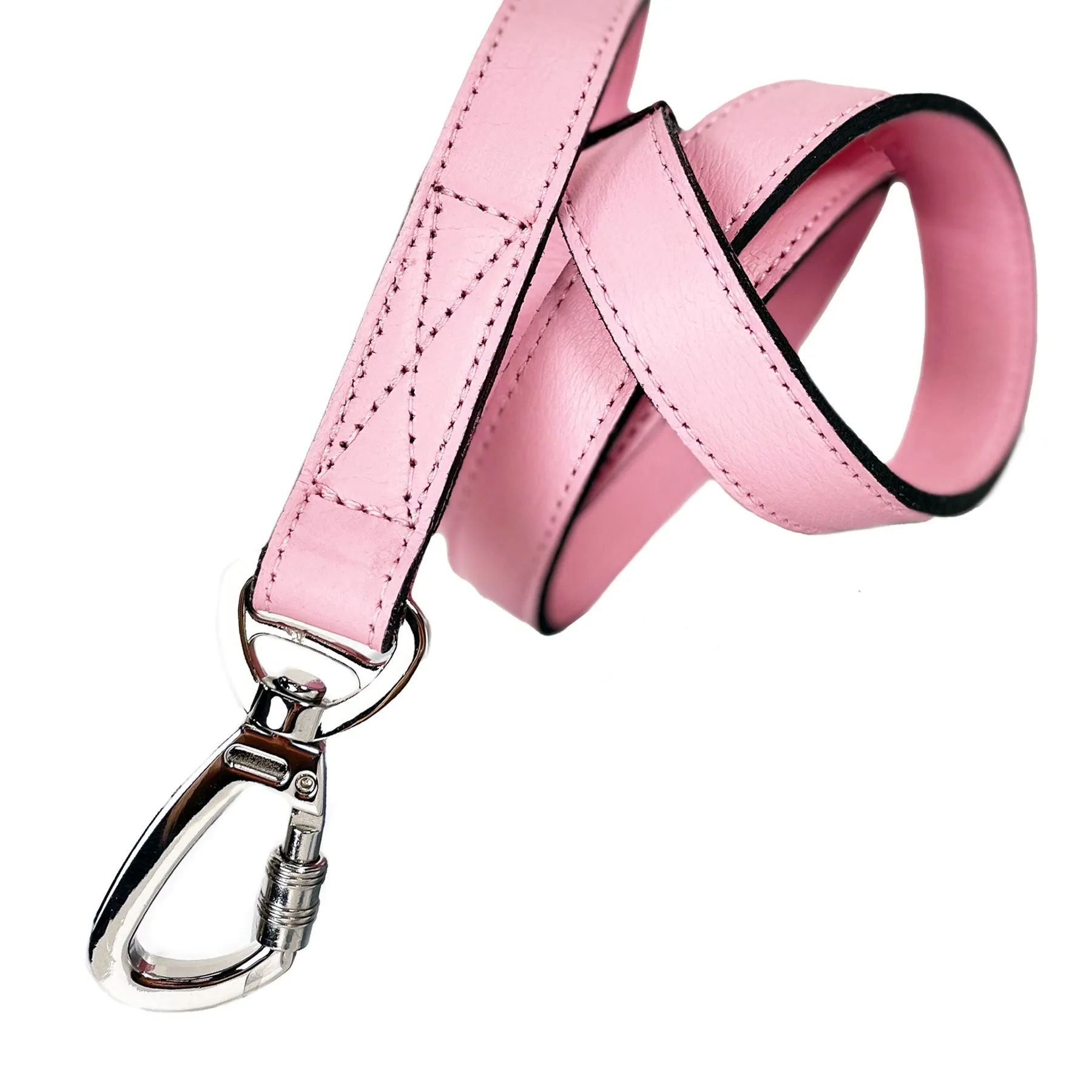 Georgia Rose Dog Leash in Sweet Pink & Nickel