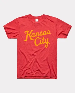 Heather Red Kansas City Script T-Shirt