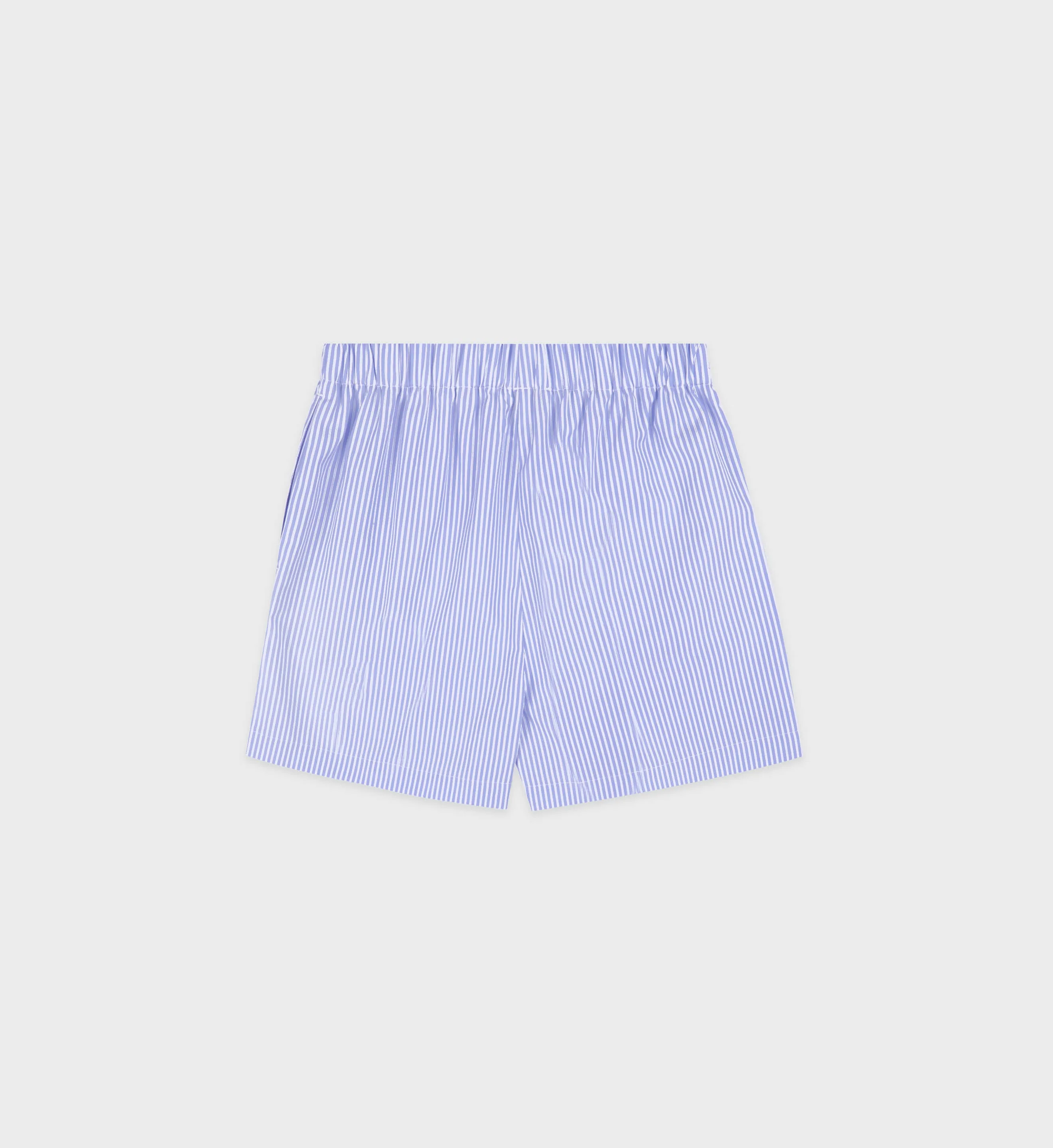 Hotel du Cap Cursive Poplin Short - Blue Striped