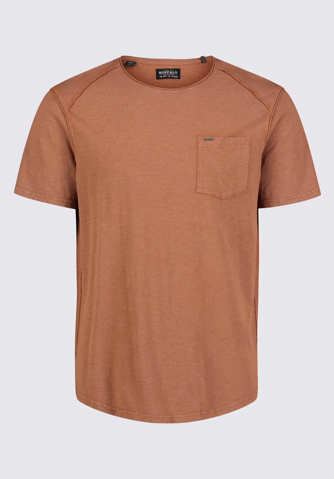 Kamizo Men's Pocket T-shirt in Mocha Brown - BM24346