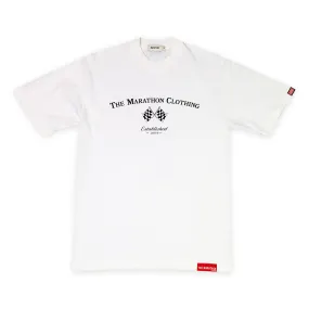 Marathon Victory Flags T-Shirt - White/Black