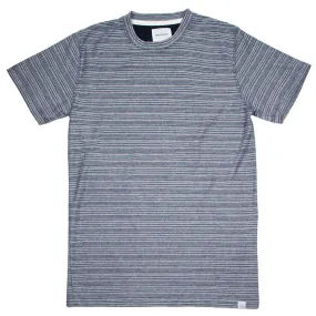 Norse Projects - Niels Multi Textured Stripe T-shirt - Navy / White