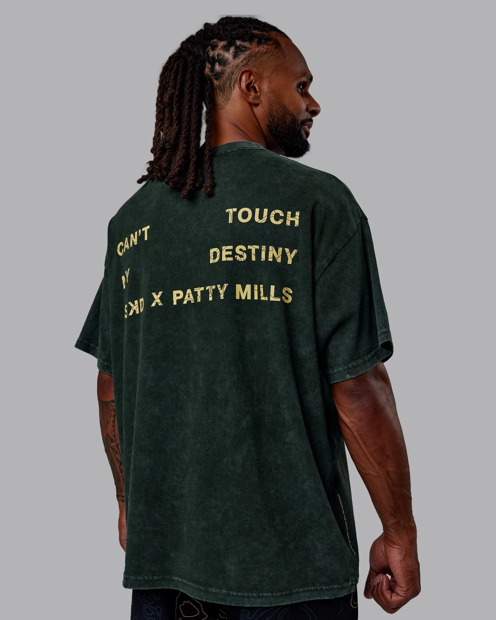 Patty Mills Washed Destiny Heavyweight Tee Oversize - Vital Green-Laguna