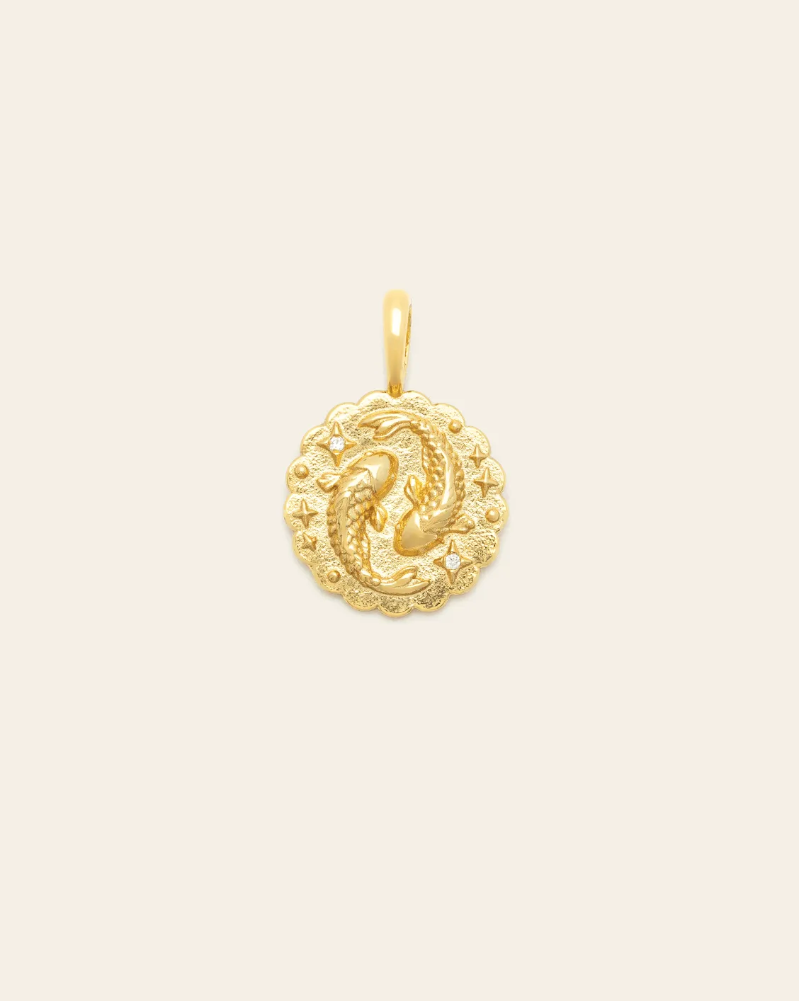 Pisces Medallion - Gold Vermeil