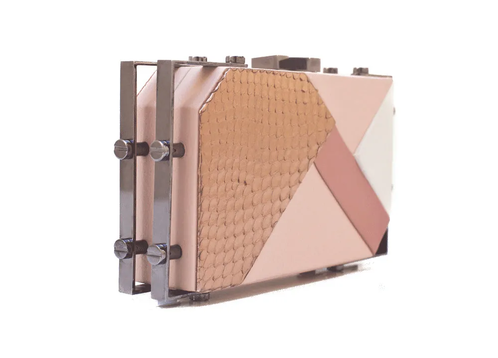 Rose Gold Linda Geometric Clutch