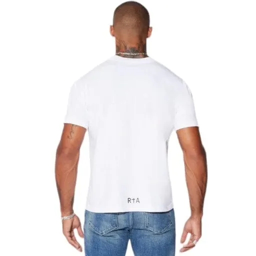 RTA Short Sleeve White Chest Logo Tee (White) MU23K621