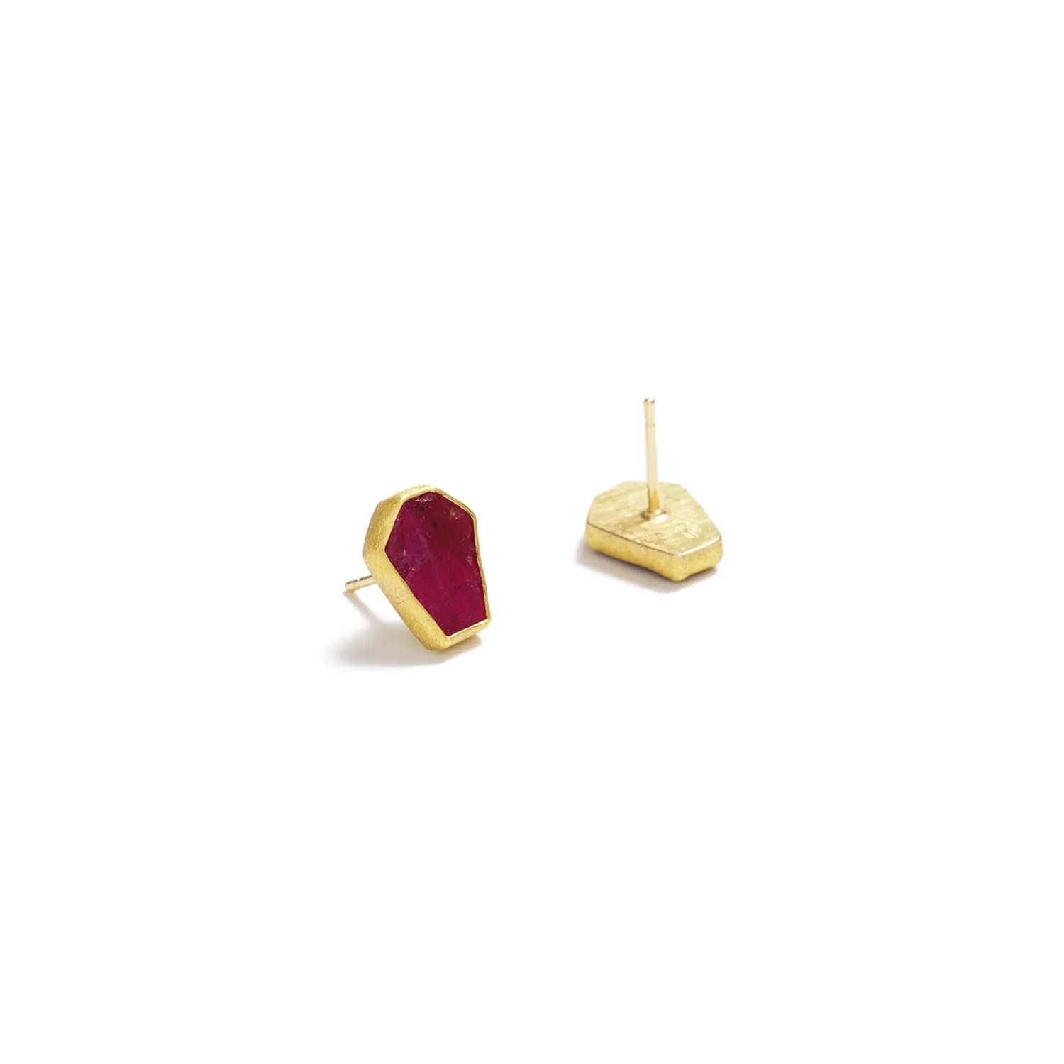 Ruby Slice Stud Earrings