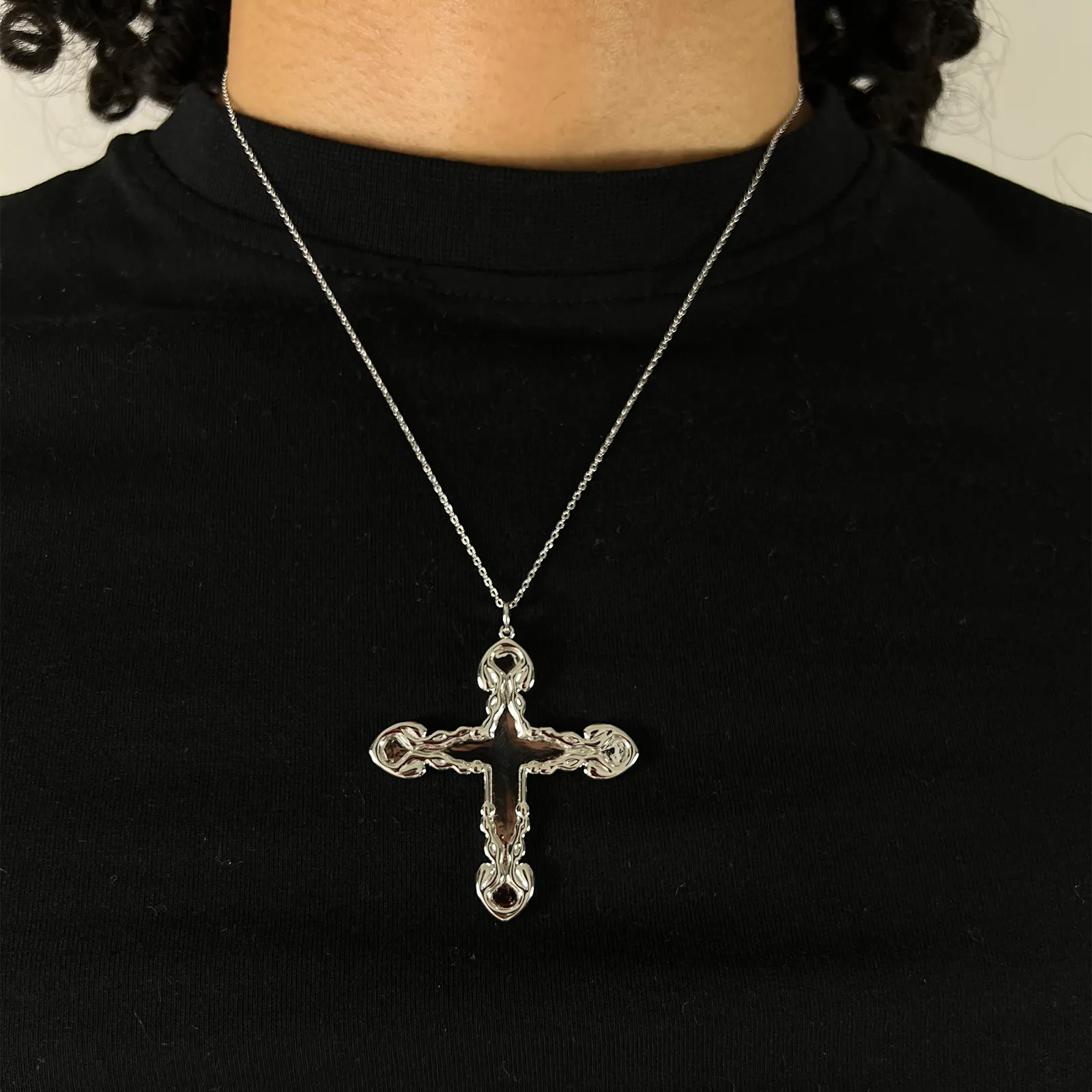 Silver Cross Chain