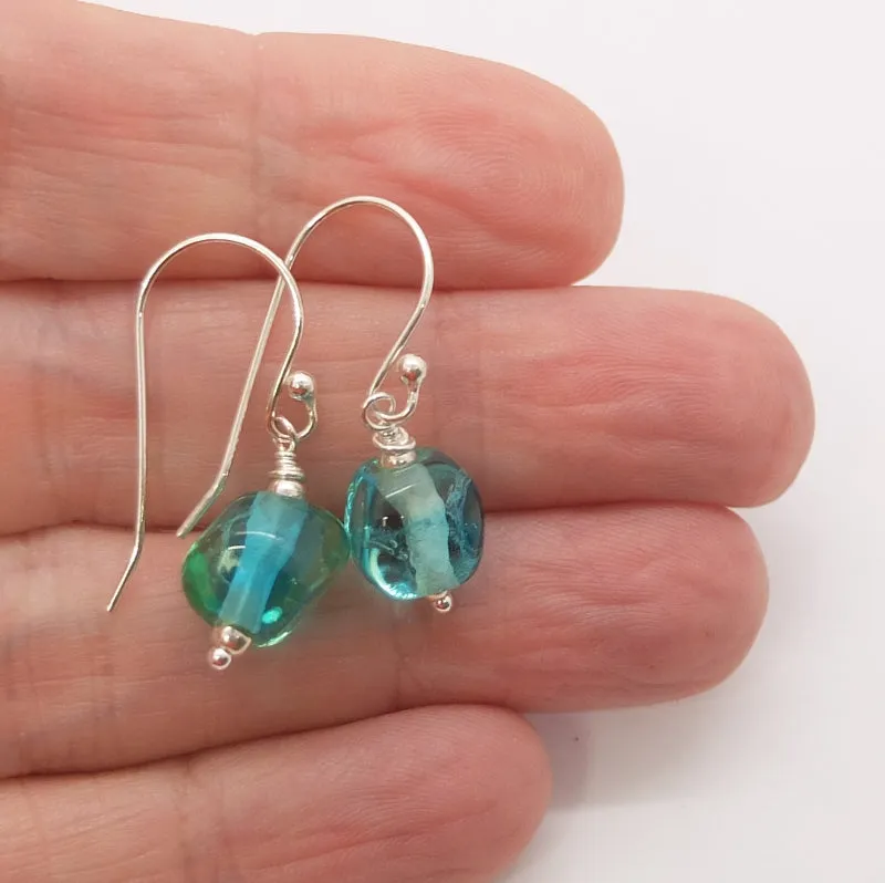 water crystals mini bead earrings