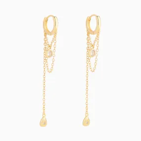 Water Drop Chain Earrings