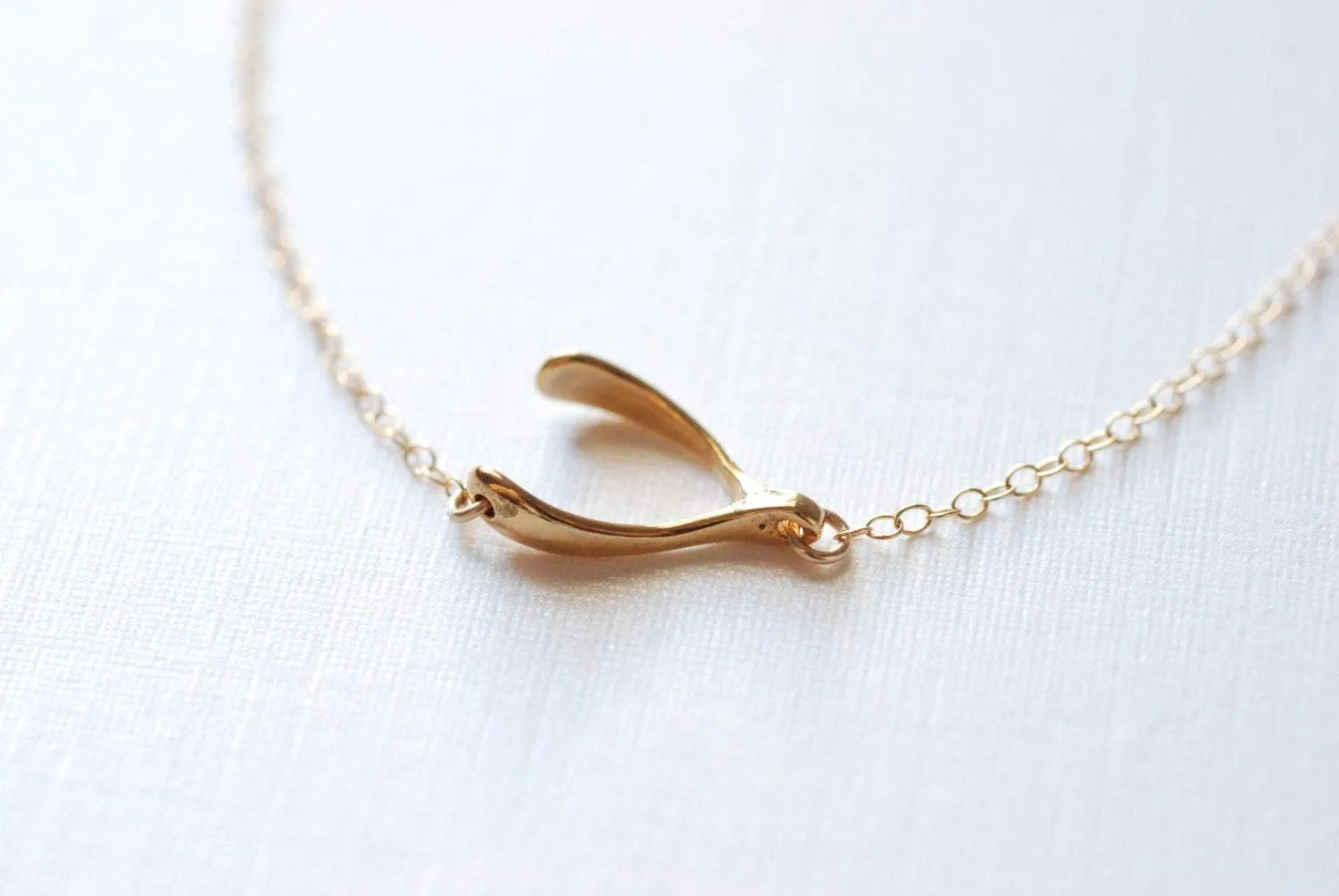 Wholesale Sterling Silver Sideways Wishbone Necklace - 925 Sterling Silver Wishbone Necklace, Silver Wishbone Necklace, Simple Dainty Jewelry