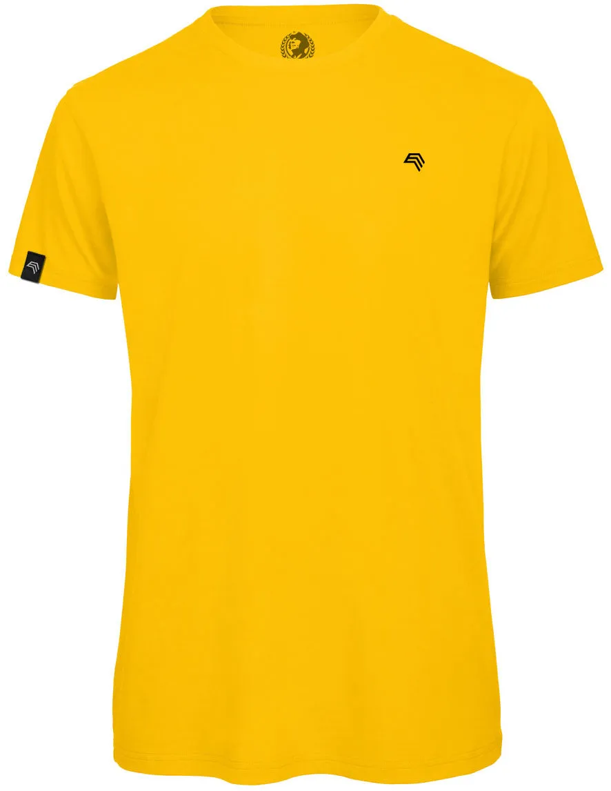 ― % ― BAC TM042/ ― Herren Bio-Baumwolle Medium-Fit T-Shirt - Gold Gelb [L]